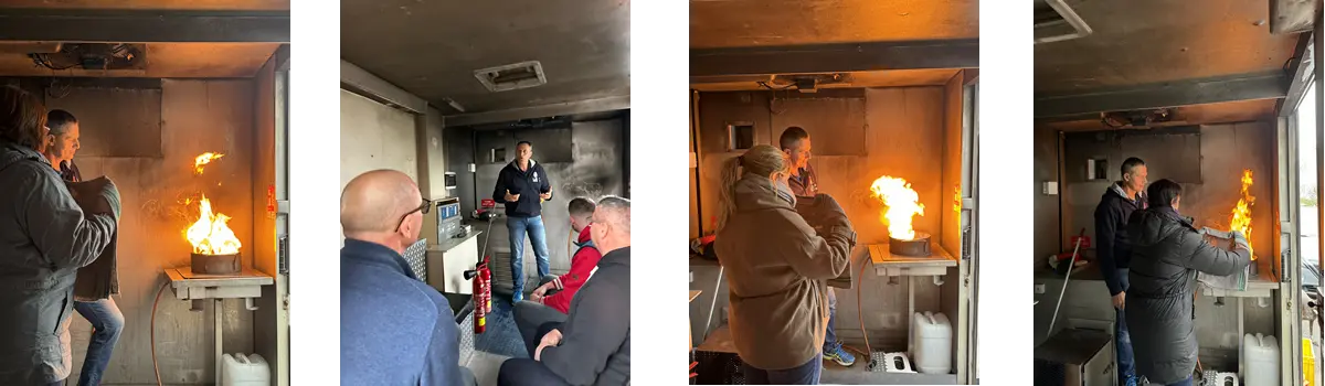 Formation sur des exemples concrets de début d'incendie